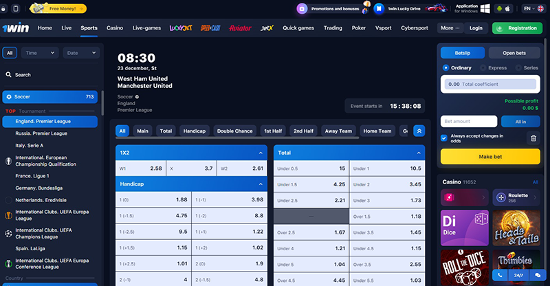 1 win bet