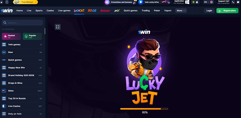Juego 1win Lucky Jet